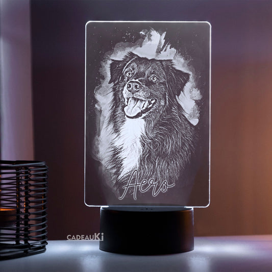  Personalisiertes Hunde-Portrait als 3D LED-Nachtlicht