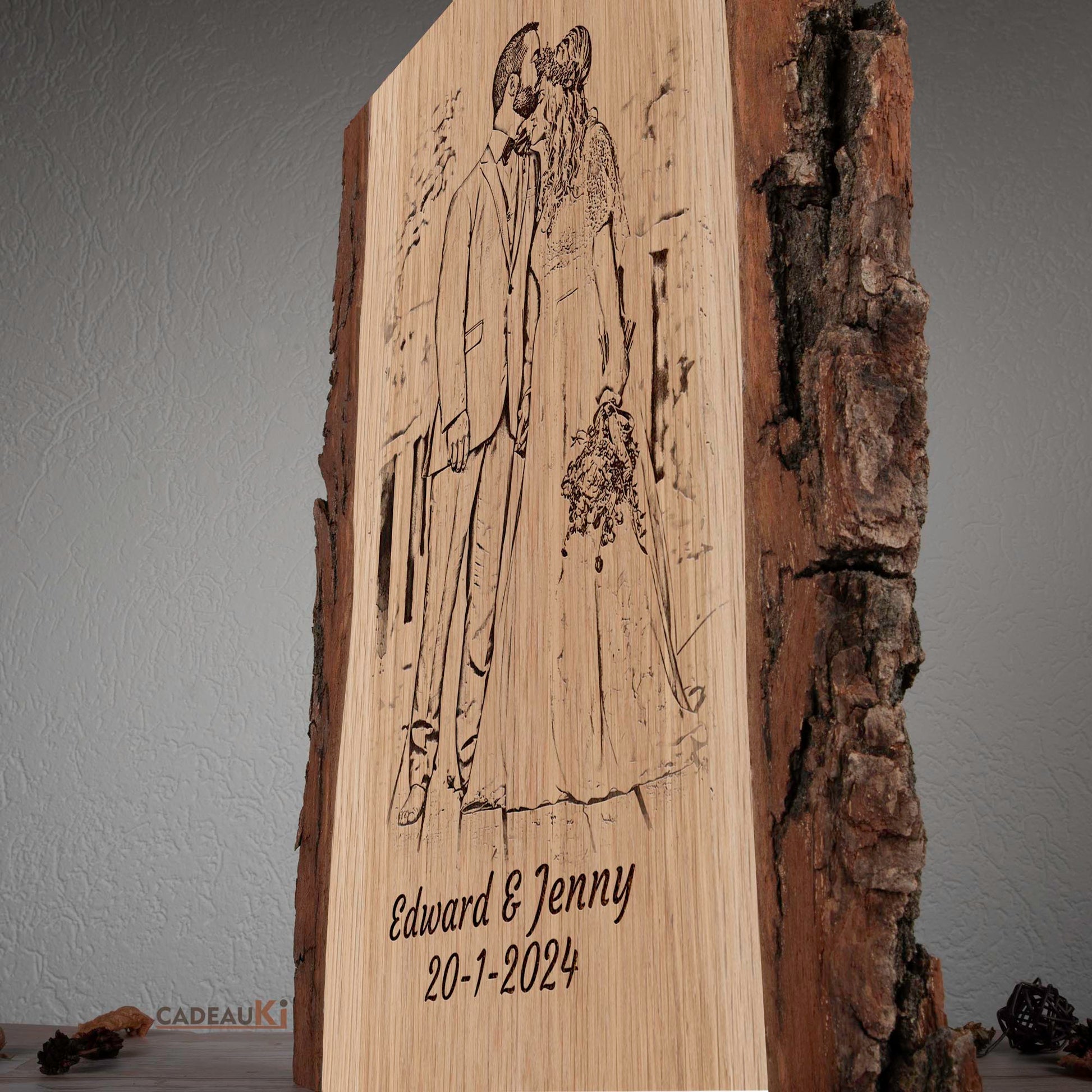 Pyrographie Geschenk auf natürlichem Holz