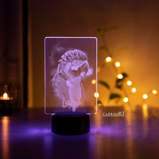 Personalisierte Vogel LED Fotolampe