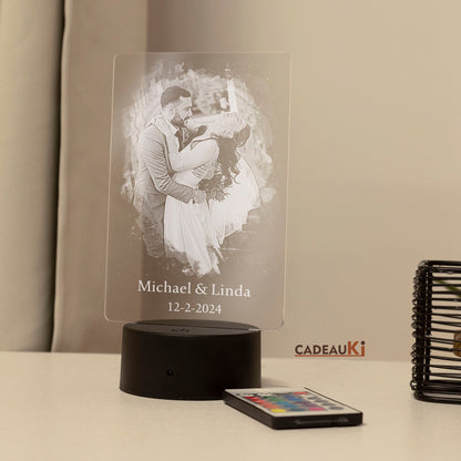 3D LED Lampe eigenes Motiv mit Fernbedienung