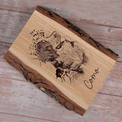Holzbild mit Hundeporträt – handgemachtes Geschenk