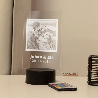 Personalisierte 3D-Fotolampe – Nachtlicht personalisiert mit Gravur