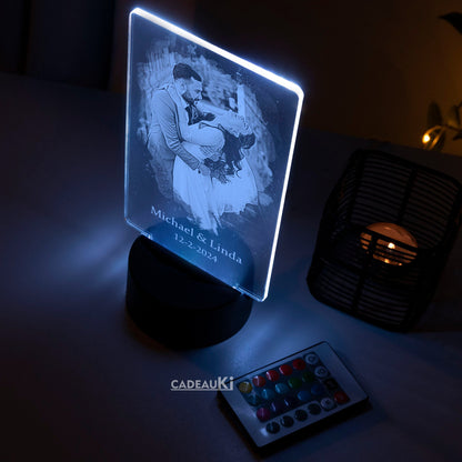 Personalisierte Lampe mit Foto als romantisches Geschenk