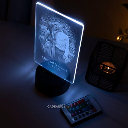 Lampe mit Foto als Geschenk für Hochzeit oder Jubiläum