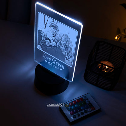 LED-Herzlampe mit Foto als Geschenkidee