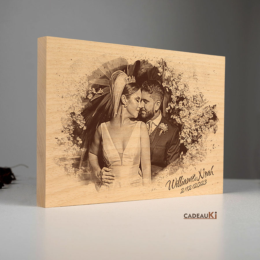 Foto als Pyrografie auf Holz graviert – einzigartiges Geschenk