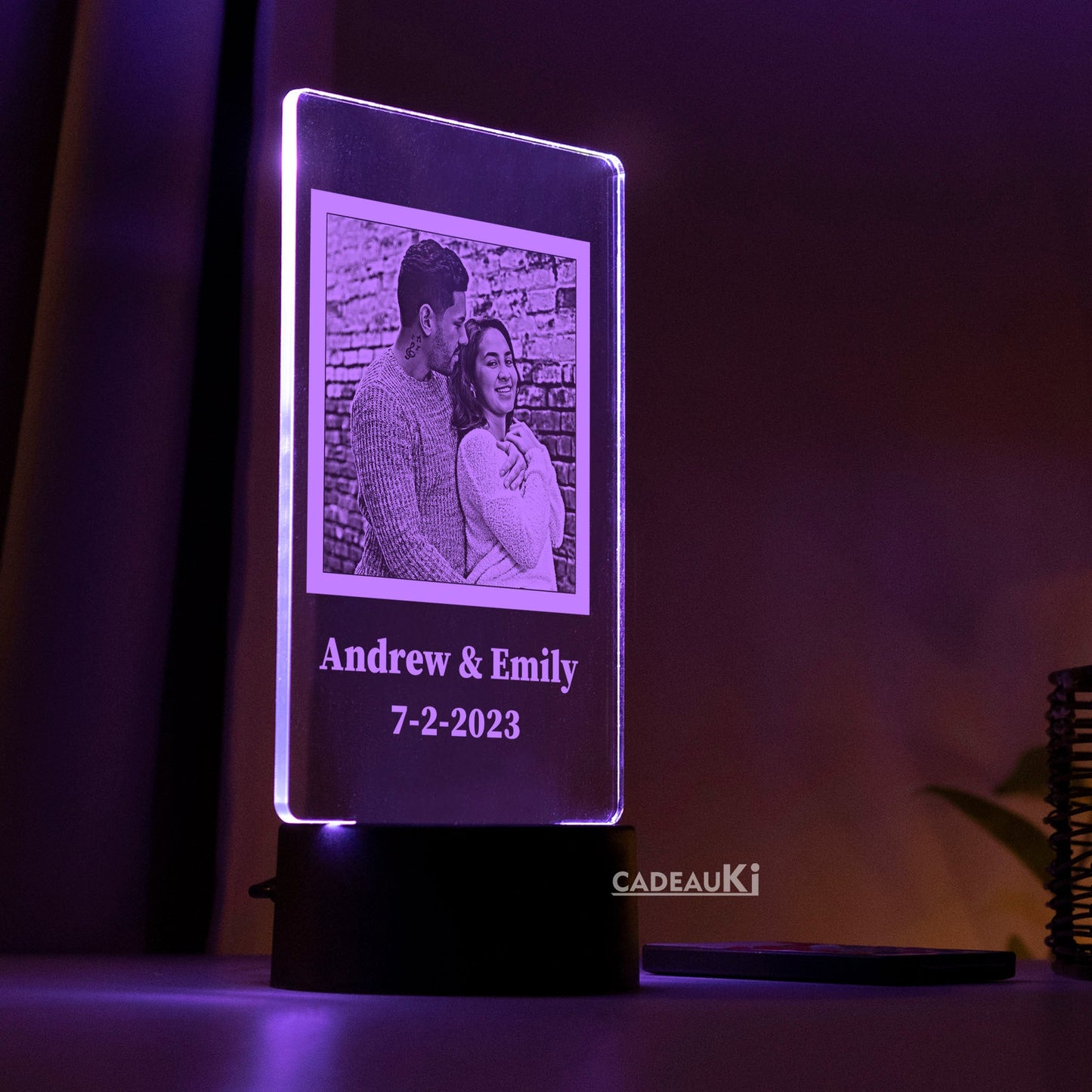 Personalisierte Nachttischlampe mit Foto