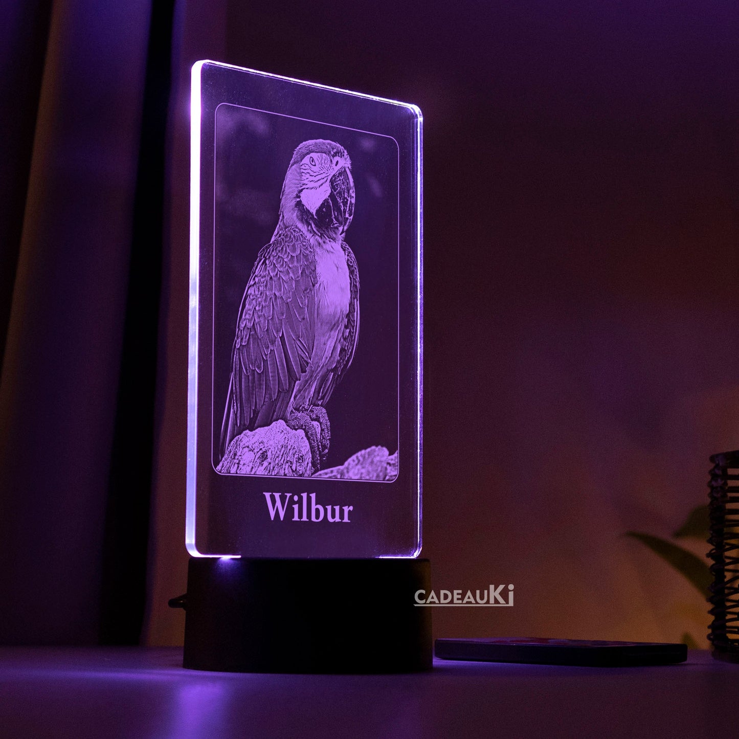 Personalisiertes Nachtlicht mit Vogel