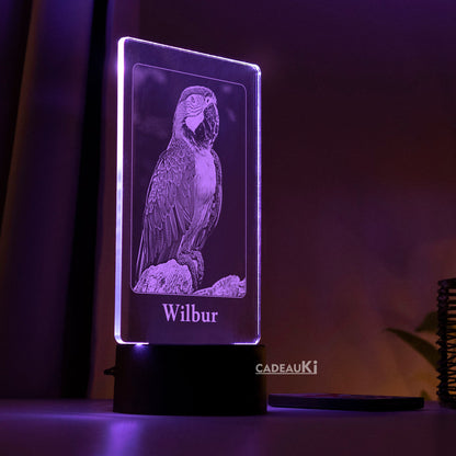 Personalisiertes Nachtlicht mit Vogel