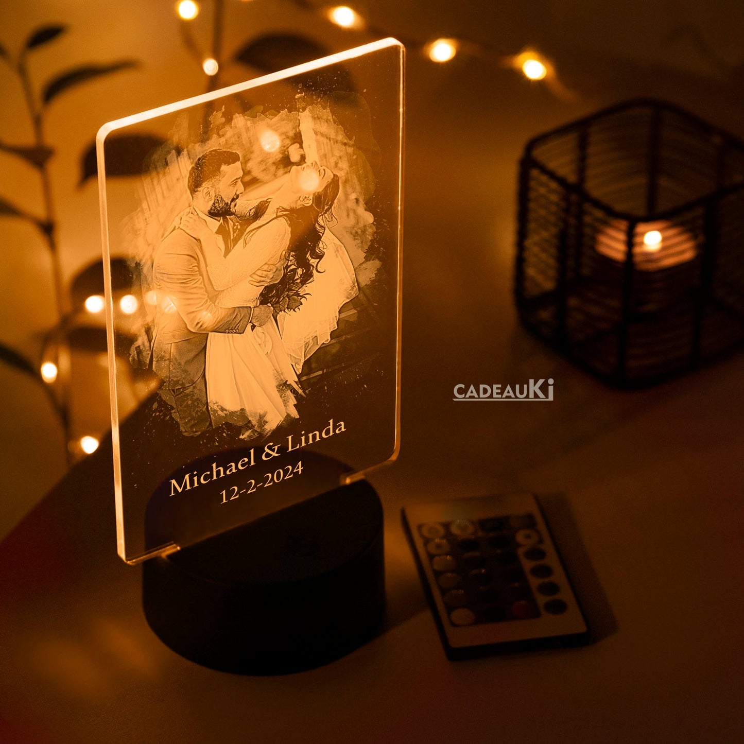 Fotolampe mit eigenem Bild in verschiedenen LED Farben