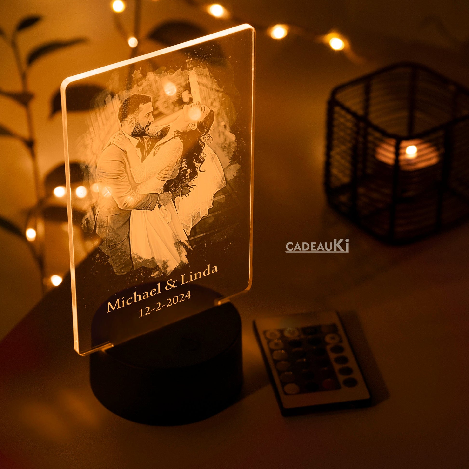 Fotolampe mit eigenem Bild in verschiedenen LED Farben