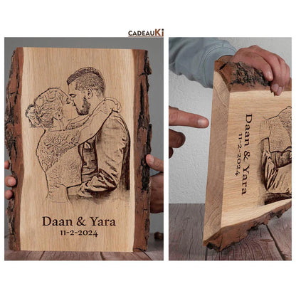 Handgemachtes Geschenk aus Holz – Pyrografie-Foto