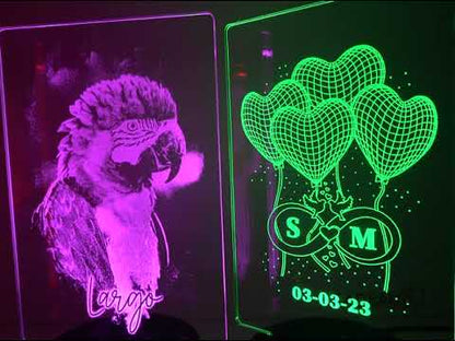 Personalisierte 3D-Fotolampe mit Gravur – LED Lampe mit eigenem Foto als romantisches Geschenk