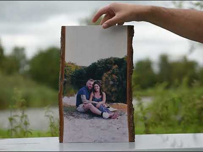 Foto auf Holz mit Rinde – Personalisiertes Fotogeschenk